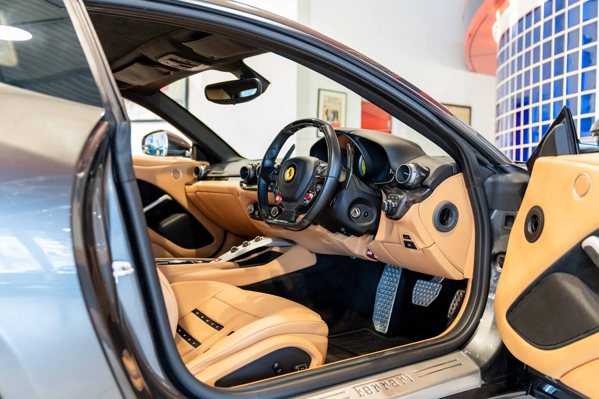 Ferrari F12 Wrapped Ember Black Front Angle - Reforma UK